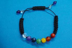 COLLARES, PULSERAS Y PENDIENTES | PULSERA CORDON CHAKRA BOLA 8 mm.