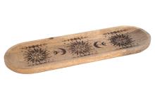 BANDEJA MADERA SOL Y FASES LUNARES 45X14 CM. BANDEJA MADERA SOL Y FASES LUNARES 45X14 CM.