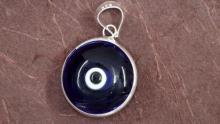 COLGANTE OJO TURCO AZUL 1,5 CMS MONTURA PLATA COLGANTE OJO TURCO AZUL 1,5 CMS MONTURA PLATA