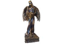 FIGURA DIOSA FORTUNA ALADA COLOR COBRIZO Y AZUL 19 CM RESINA FIGURA DIOSA FORTUNA ALADA COLOR COBRIZO Y AZUL 19 CM RESINA
