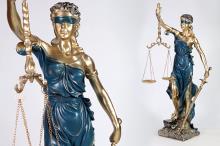 FIGURA DIOSA JUSTICIA COLOR DORADO Y AZUL 70 CM RESINA FIGURA DIOSA JUSTICIA COLOR DORADO Y AZUL 70 CM RESINA