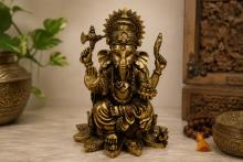 FIGURA GANESHA IMITACION COBRE 17X10CM. FIGURA GANESHA IMITACION COBRE 17X10CM.
