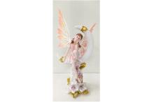FIGURA HADA COLOR ROSA SOBRE LUNA BLANCA Y DORADA 20CM FIGURA HADA COLOR ROSA SOBRE LUNA BLANCA Y DORADA 20CM