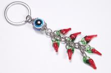 LLAVERO OJO TURCO CORNICELLO/CUERNO DE LA PROSPERIDAD 12 CM. LLAVERO OJO TURCO CORNICELLO/CUERNO DE LA PROSPERIDAD 12 CM.