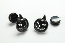 PENDIENTES ACERO CALABAZA NEGRA PENDIENTES ACERO CALABAZA NEGRA