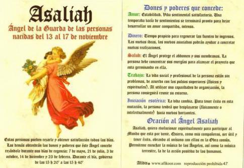 POSTALES Y POSTERS | POSTAL NGEL ASALIAH 13 AL 17 NOVIEMBRE (N 47).